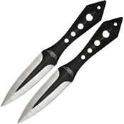 Uzi Trwtzp Throwing Set Fixed Blade Knife with Black Finish Stainless Handle