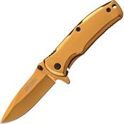 Tac Force 848GD Gold Assisted Opening Framelock Folding Pocket Knife