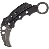 Mantis MK4BSW Vuja De Karambit Knife with Skeletonized Black 1" Finger Ring G-10 Handle