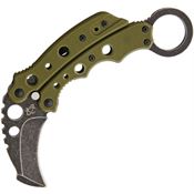 Mantis 4GSW Vuja De Karambit Folding Pocket Knives with Green G-10 Handle