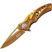 MTech 917GD Gold Assisted Opening Linerlock Folding Pocket Knife