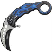 Tac Force 747BL Assisted Opening Karambit Blade Linerlock Knife with Black Aluminum Handles