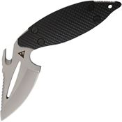 ASD 01 Centurion Cutout Fixed Satin Finish Blade Knife with G-10 Grenade Pattern Handle