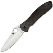 Spyderco 134CFP2 Bradley 2 Drop Point Blade Linerlock Folding Pocket Knife with Black G-10 Laminate Handles