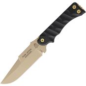 TOPS TMJK5S TeAM Jackal Survivor Fixed Blade Knife with Black Rocky Mountain Tread Style G-10 Handle