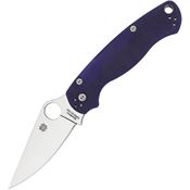 Spyderco 81GPDBL2 Spyderco Folding Pocket Knife Paramilitary 2 with Blue G-10 Handle