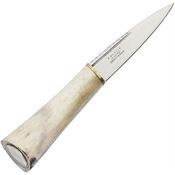 J. Adams Sheffield England 018 Sgian Dhu Mirror Polished Stainless Fixed Blade Knife with Scottish Stag Bone Handle