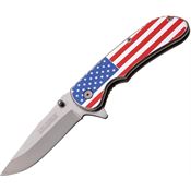 Tac Force 902SF Assisted Opening Linerlock Folding Pocket Knife with American Flag Artwork Handle