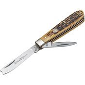 Boker 110743 Razor Jack Brown Bone Folding Pocket Knife with Brown Handle
