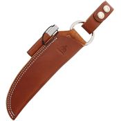 TOPS SHLBUSHBRN Bushcraft Fixed Blade Sheath Brown Leather with Fire Starter