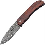 Boker Plus 01BO222DAM Exskelibur I Linerlock Folding Pocket Knife with Brown wood Handle
