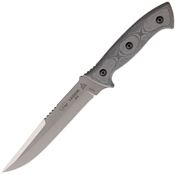 TOPS HAZENLG Hazen Legion Fixed Steel Hunters Point Blade Knife with Black Linen Micarta Handles