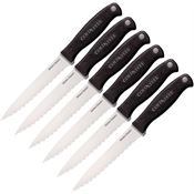 Cold Steel 59KSS6Z Six Steak Knife Set with Stainless Construction Blade