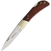 Maserin 1261LGP Lockback Folding Pocket Stainless Blade Knife with Brown Cocobolo Wood Handles