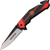 MTech A936FD Fire Assisted Opening Assisted Opening Part Serrated Linerlock Folding Pocket Knife