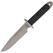 TOPS DMAD01 TumbLED Finish Nomad Fixed Blade Knife with Black Handle