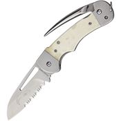 Myerchin AF300P Generation 2 Captain Bone Serrated Sheepsfoot Linerlock Folding Pocket Knife