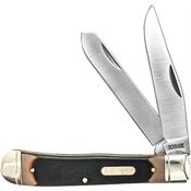 Schrade 296OT Old Timer Trapper Sawcut Folding Pocket Knife with Brown Handle