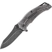 Smith & Wesson 116 Stonewash Finish Blade Linerlock Folding Pocket Knife with Aluminum Handle