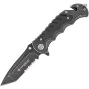 Smith & Wesson BG10S Border Guard Part Serrated Tanto Point Linerlock Folding Pocket Knife