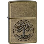 Zippo 11603 Tree of Life Lighter Antique Brass