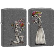 Zippo 28987 Day of Dead Skull Set Lighter Iron stone