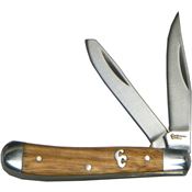 Cattlemans 0006ZW Sagebrush Peanut Folding Pocket Knife with ZebraWoOD Handle