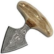 Damascus 1119 Damascus Push Dagger Knife with Stag Handle