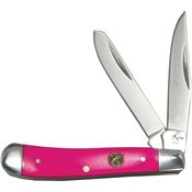 Roper 0006P Sky Peanut Folding Pocket Knife with Pink Bone Handle