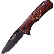 Tac Force 939EA Assisted Opening Linerlock Folding Pocket Black Finish Blade Knife with PakkaWood Eagle Handle