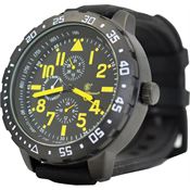 Smith & Wesson W877YW Calibrator Watch Yellow with Black Rubber Strap with Yellow Stitching