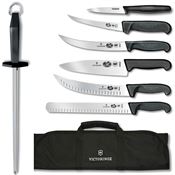 Swiss Army 5100381X3 8 Piece BBQ Ultimate Knife Set with Black Synthetic Handle