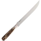 Anza LFFE Fillet Full Tang High Carbon Steel Fixed Blade Knife with Elk Bone Handle