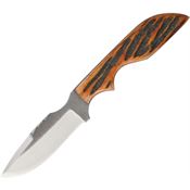 Anza MSWATAJB Anza Fixed Blade Full Tang Knife with Amber Jigged Bone Handle