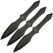 China Made 211230BK Three Piece Throwing Set Black Fixed Blade Knife