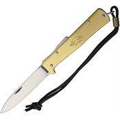 Mercator 10726LB Mercator Brass Large with Band Folding Pocket Knife with Brass Handle
