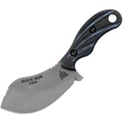 TOPS QSK01 Quick Skin Fixed TumbLED Finish Blade Knife with Black and Blue Handles