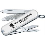 Swiss Army 55071 Wounded Warrior Classic White Folding Pocket Knife with Stainless Construction