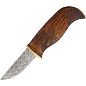 Karesuando 3633D Vuonjal Damask Knife with Brown Leather Sheath