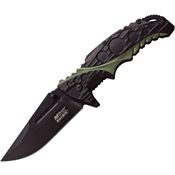 MTech A957BG Black/Green Assisted Opening Linerlock Folding Pocket Knife