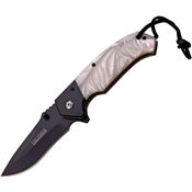 Tac Force 937WP Assisted Opening Linerlock Folding Pocket Knife with White Pearl Resin Handles