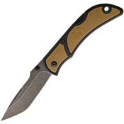 Outdoor Edge CHC33 Chasm Medium Brown Lockback Folding Pocket Knife