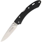 SALEH BKS Stonewash Lockback Folding Stonewash Finish Blade Pocket Knife with Black G-10 Handle