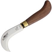 Antonini SOS 974721LN Walnut Pruning Knife with Stainless Steel Construction Handle