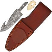 Blank SODMB2 Damascus Guthook Knife with Stainless Steel Construction