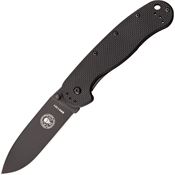 ESEE 1302B Avispa D2 Framelock Folding Pocket Black Finish Blade Knife with Black Gfn Front Handle