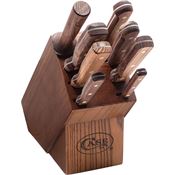 Case 10249 9 Piece Block Set with Walnut Brown Handle