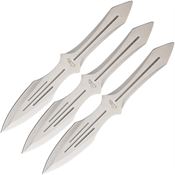 China Made 211230SL Throwing Fixed Double Edged Blade Knife with Stainless Construction - 3 Piece Set