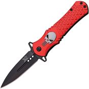Dark Side 014RD Assisted Opening Linerlock Folding Pocket Knife with Red and Black Finish Handle