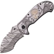 Dark Side 033SW Glow SW Assisted Opening Part Serrated Linerlock Folding Pocket Knife